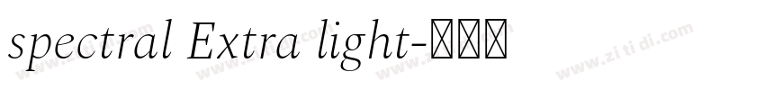 spectral Extra light字体转换 spectral Extra light字体转换